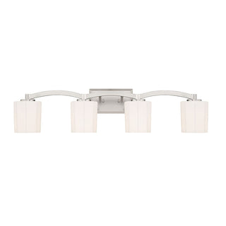 Whitney 4-Light Bathroom Vanity Light in Satin Nickel Satin Nickel