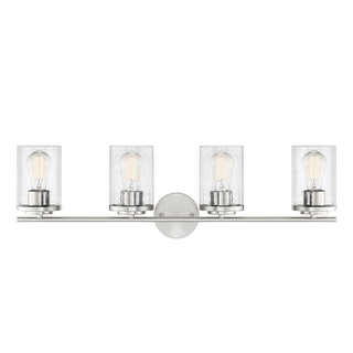 Marshall 4-Light Bathroom Vanity Light in Polished Chrome Polished Chrome