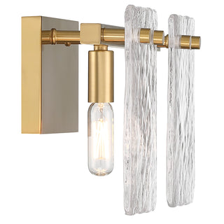 Genry 2-Light Bathroom Vanity Light in Warm Brass