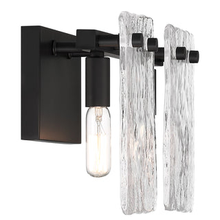 Genry 2-Light Bathroom Vanity Light in Matte Black