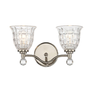 Birone 2-Light Bathroom Vanity Light in Polished Nickel Polished Nickel