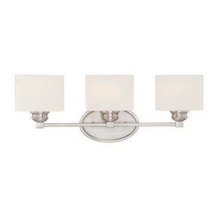 Kane 3-Light Bathroom Vanity Light in Satin Nickel Satin Nickel