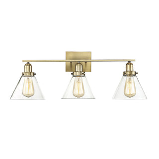 Drake 3-Light Bathroom Vanity Light in Warm Brass Warm Brass