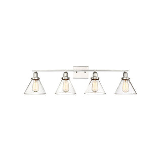 Drake 4-Light Bathroom Vanity Light in Polished Nickel Polished Nickel