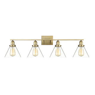 Drake 4-Light Bathroom Vanity Light in Warm Brass Warm Brass