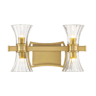 Bennington 4-Light LED Bathroom Vanity Light in Warm Brass Warm Brass