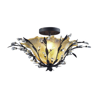 Circeo 24'' Wide 2-Light Semi Flush Mount - Deep Rust