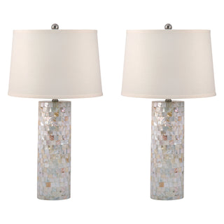 Mother of Pearl 28'' High 2-Light Table Lamp - Set of 2 Natural