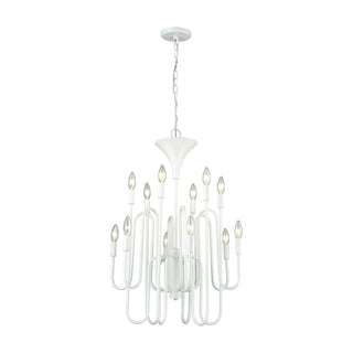 Decatur 22'' Wide 12-Light Chandeliers - Matte White