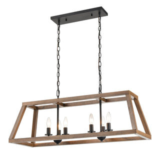 Barrow 36'' Wide 6-Light Linear Chandeliers - Matte Black