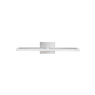 Double L Sconce 26" LED Vanity Light - Brushed Nickel