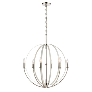 Rotunde 26'' Wide 6-Light Chandeliers - Matte White