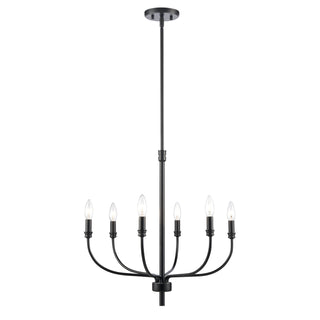 Newland 21'' Wide 6-Light Chandeliers - Matte Black