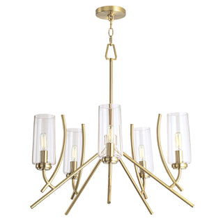 Tulip Chandeliers - Satin Brass