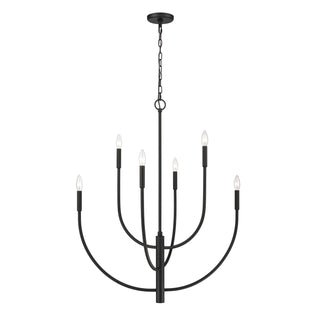 Continuance 30'' Wide 6-Light Chandeliers - Charcoal