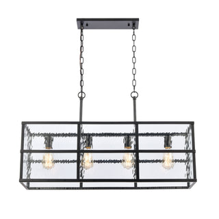 Solace 34'' Wide 4-Light Linear Chandeliers - Matte Black