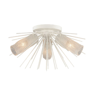 Sea Urchin 20'' Wide 3-Light Semi Flush Mount - White Coral