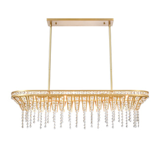 Fantania 36'' Wide 4-Light Linear Chandeliers - Champagne Gold