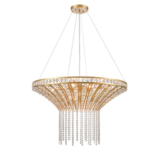 Fantania 36'' Wide 8-Light Chandeliers - Champagne Gold