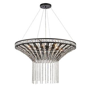 Fantania 36'' Wide 8-Light Chandeliers - Matte Black