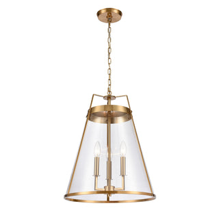 Judy 16'' Wide 3-Light Pendant - Satin Brass