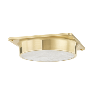 Greenwich Flush Mount Aged Brass