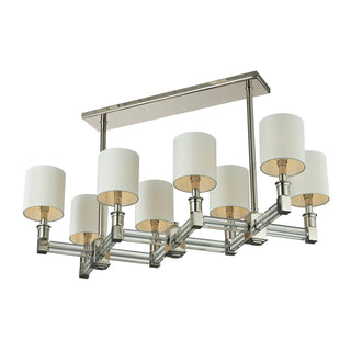 Berwick 32'' Wide 8-Light Linear Chandeliers - Polished Nickel