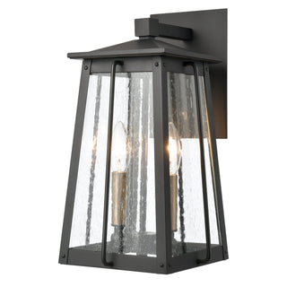 Kirkdale 15'' High 2-Light Outdoor Sconce - Matte Black