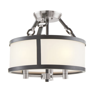 Armstrong Grove 13'' Wide 3-Light Semi Flush Mount - Espresso