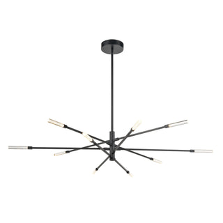 Light Streak 55.5'' Wide 10-Light Chandeliers - Matte Black