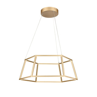 Minimalist 21'' Wide LED Pendant - Soft Gold