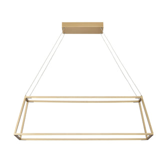 Minimalist 36'' Wide LED Linear Chandeliers - Soft Gold