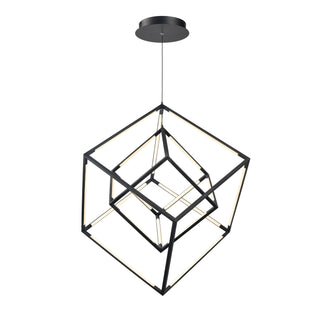 Cube Squared 17.75'' Wide LED Pendant - Matte Black