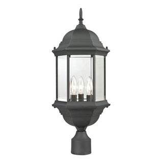 Spring Lake 23'' High 3-Light Outdoor Post Light - Matte Textured Black