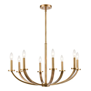 Erindale 30'' Wide 8-Light Chandeliers - Natural Brass