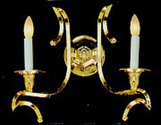 European Crafted 13'' High 2-Light Sconce - Brass