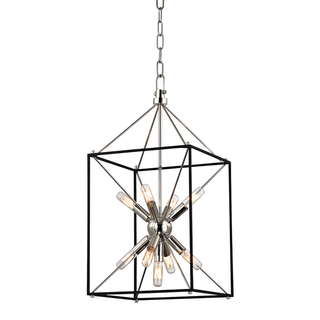 Glendale Lantern Polished Nickel/black