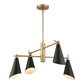 Luca 26'' Wide 4-Light Chandeliers - Natural Brass