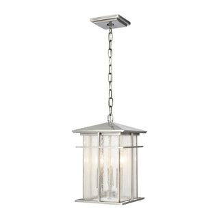 Oak Park 9'' Wide 3-Light Outdoor Pendant - Antique Brushed Aluminum