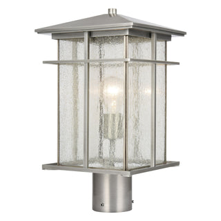 Oak Park 17'' High 1-Light Outdoor Post Light - Antique Brushed Aluminum