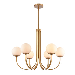 Caroline 32'' Wide 6-Light Chandeliers - Brushed Gold