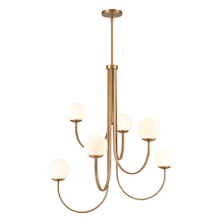 Caroline 36'' Wide 6-Light Chandeliers - Brushed Gold