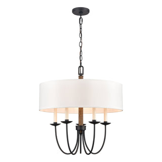 Neville 23'' Wide 5-Light Chandeliers - Charcoal Black