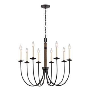 Neville 28'' Wide 8-Light Chandeliers - Charcoal Black