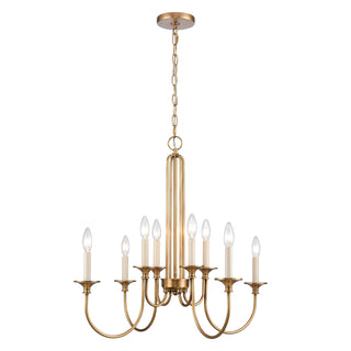 Cecil 28'' Wide 8-Light Chandeliers - Natural Brass