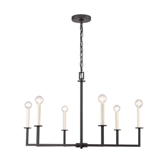 Dunne 30'' Wide 6-Light Chandeliers - Matte Black