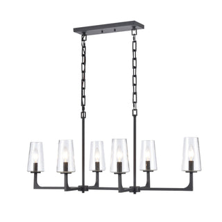 Fitzroy 36'' Wide 6-Light Linear Chandeliers - Matte Black