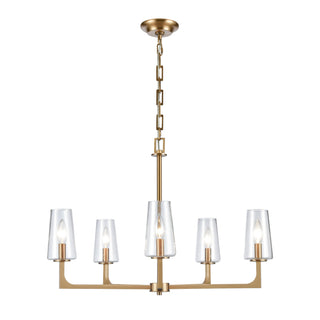 Fitzroy 28'' Wide 5-Light Chandeliers - Lacquered Brass