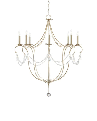 Crystal Lights Large Silver Chandelier