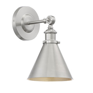 Glenn 1-Light Adjustable Wall Sconce in Satin Nickel Satin Nickel